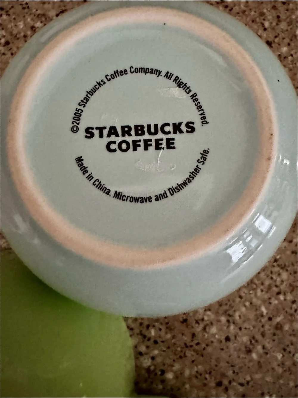 Starbucks Rate Vintage 2005 Green and Light Blue Latte Mug Set